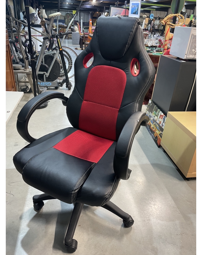Fauteuil gamer rouge et...