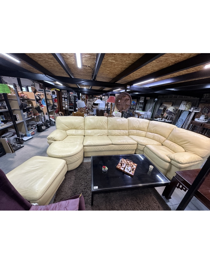 Canapé d'angle blanc en...