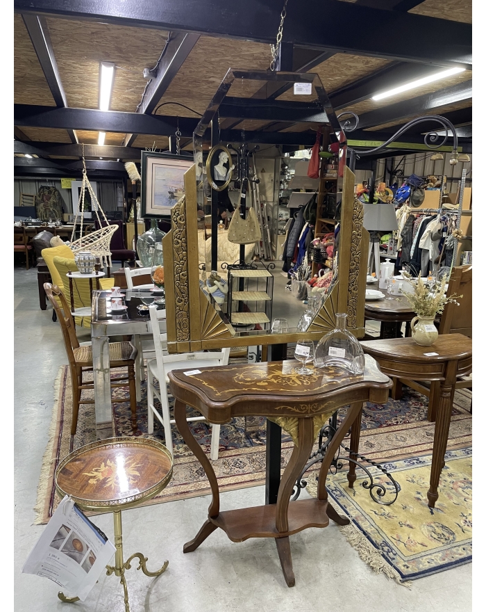 Miroir art déco en bois...