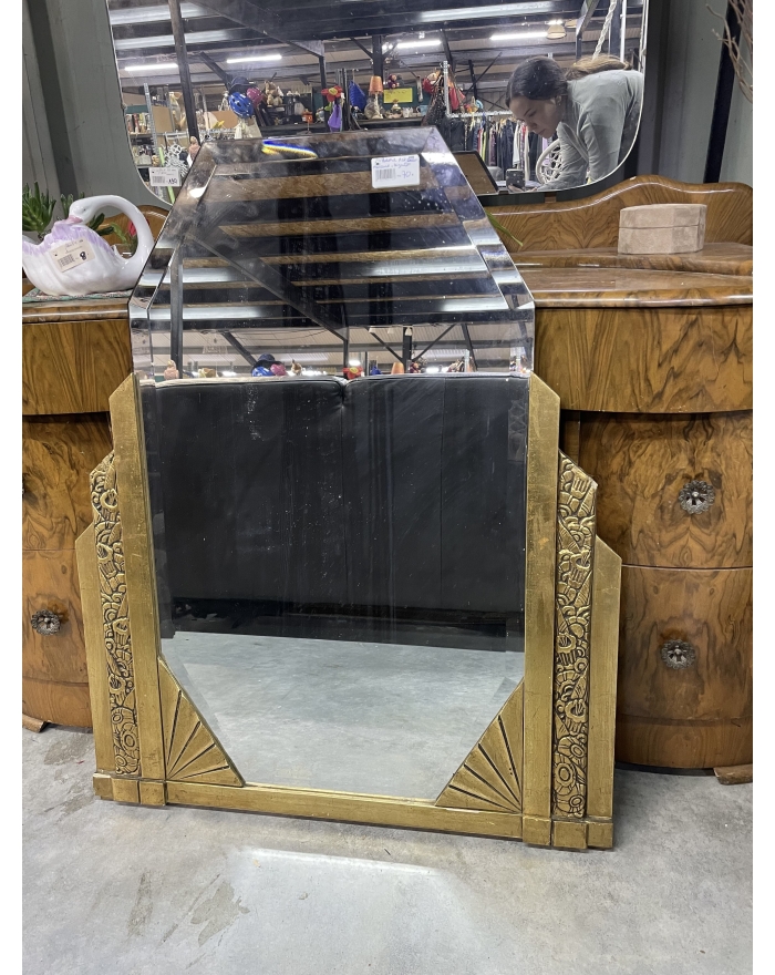 Miroir art déco en bois...