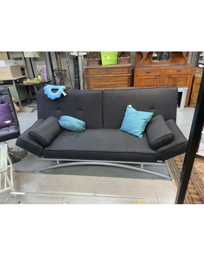 Canapé clic-clac noir au...